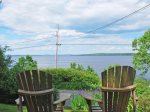 Views from the Adirondack chairs overlooking the bay